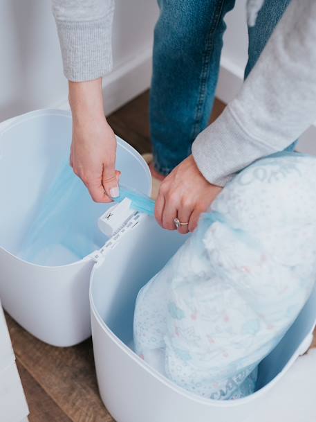 Classic XL nappy bin with refill white 