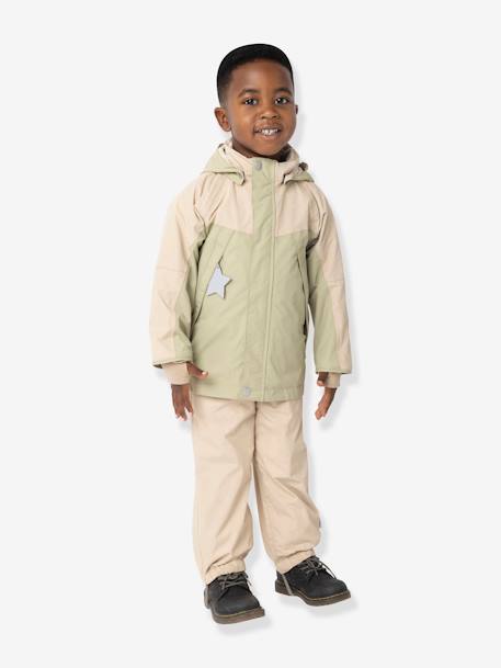 MATVALON Mid-Season Waterproof Jacket for Boys, MINI A TURE green 