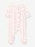 Velour Hearts Sleepsuit for Babies, PETIT BATEAU white 