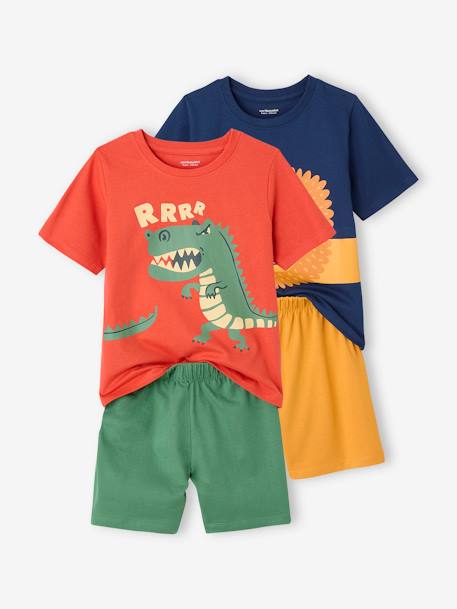 Pack of 2 Animals Pyjamas for Boys multicoloured 