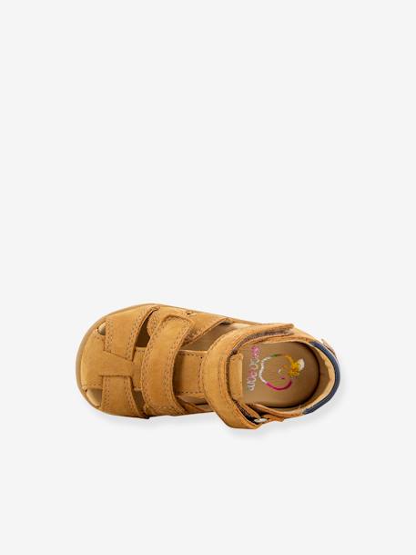 Sandals for Babies, Pika Scratch SHOO POM® aqua green+camel 