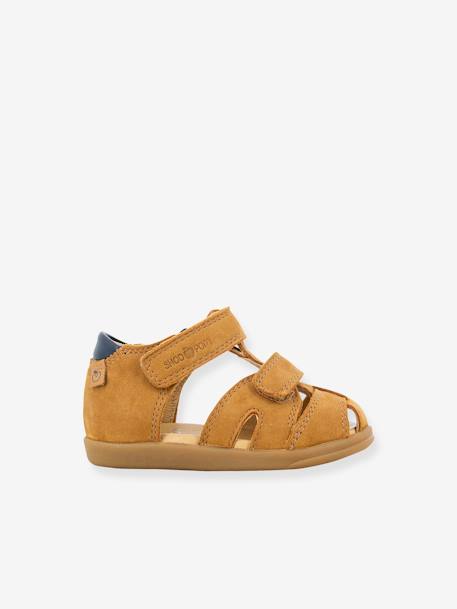 Sandals for Babies, Pika Scratch SHOO POM® aqua green+camel 