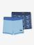 Pack of 2 Swim Boxers for Boys turquoise 