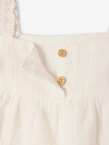 Blouse with Ruffles on Shoulders for Babies ecru 