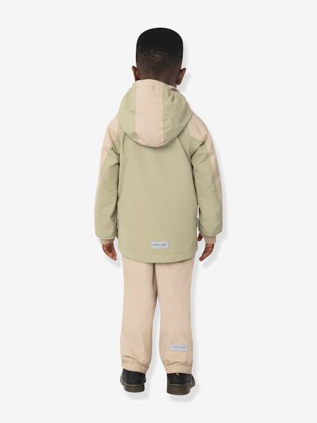 MATVALON Mid-Season Waterproof Jacket for Boys, MINI A TURE green 