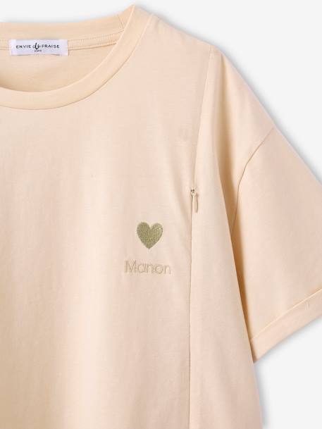 'Mama d'Amour' Organic Cotton T-Shirt, Maternity & Nursing, ENVIE DE FRAISE ecru 