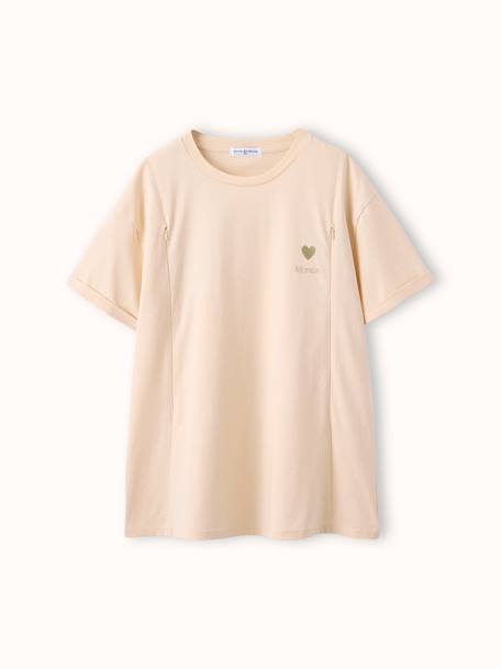 'Mama d'Amour' Organic Cotton T-Shirt, Maternity & Nursing, ENVIE DE FRAISE ecru 