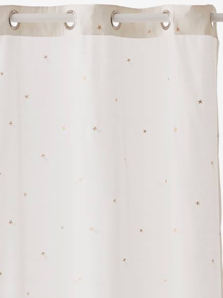 Curtain, Shooting Stars Theme White/Print 