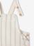 Printed Fleece Playsuit chequered beige+striped blue 