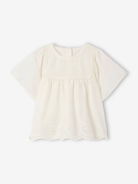Blouse in Broderie Anglaise for Babies ecru 
