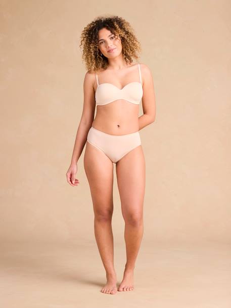 Multi-Way Maternity Bandeau Bra With Clear Straps, ENVIE DE FRAISE marl beige 
