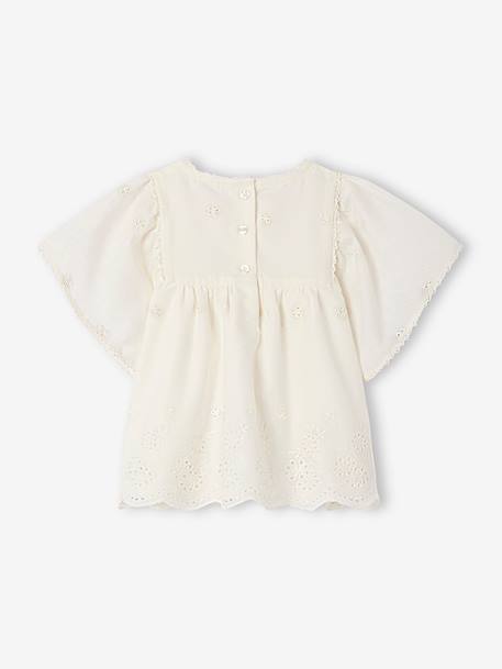Blouse in Broderie Anglaise for Babies ecru 