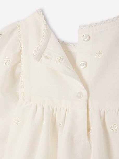 Blouse in Broderie Anglaise for Babies ecru 
