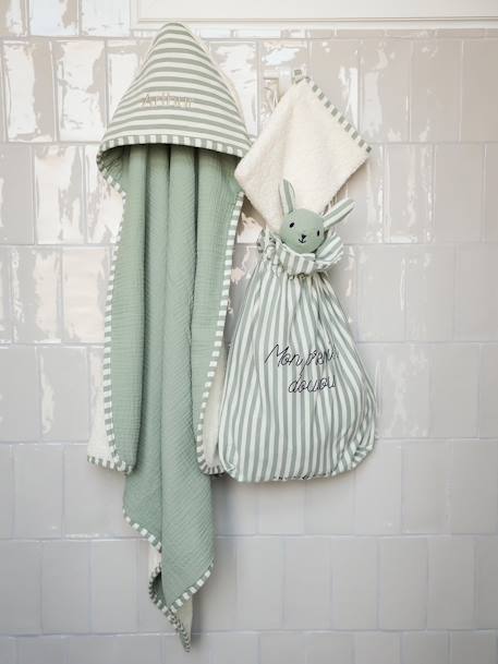 Organic Cotton Gauze Comforter, ENVIE DE FRAISE sage green 
