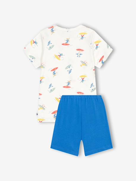 Pyjama Set with Surfer Motifs for Children, PETIT BATEAU white 