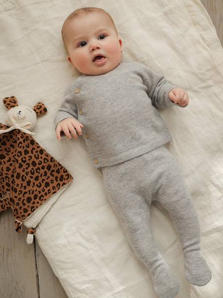 Cashmere & Wool Set for Babies by ENVIE DE FRAISE marl grey 