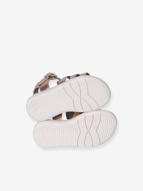 Multi-Strap Leather Sandals for Babies set pink 
