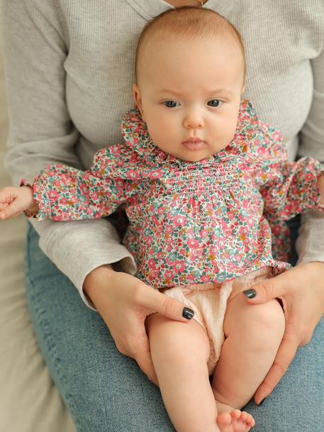 2-Piece Set for Newborns: Liberty Blouse & Bloomers, ENVIE DE FRAISE ecru 