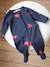 Velour Sleepsuit, 'Mon coeur' by ENVIE DE FRAISE navy blue 