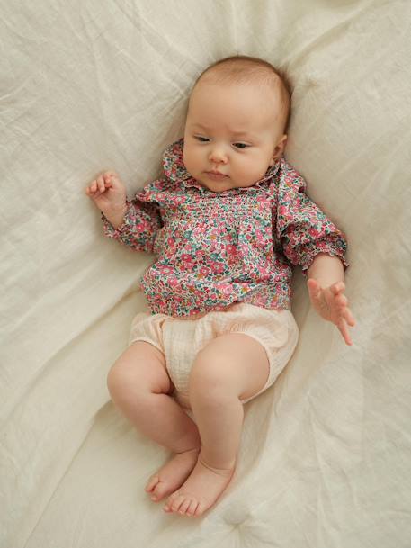 2-Piece Set for Newborns: Liberty Blouse & Bloomers, ENVIE DE FRAISE ecru 