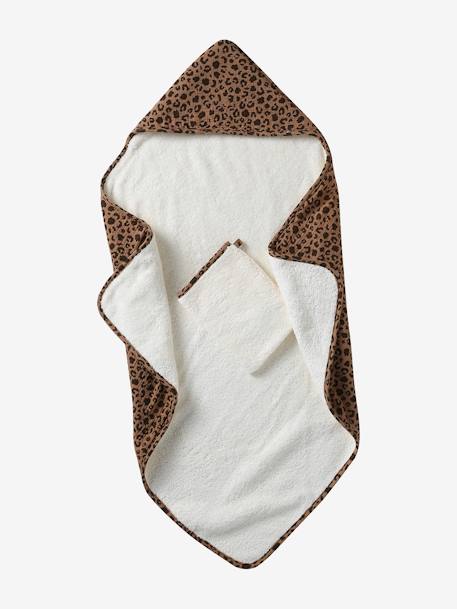Bath Cape & Mitt Gift Set, ENVIE DE FRAISE ecru 