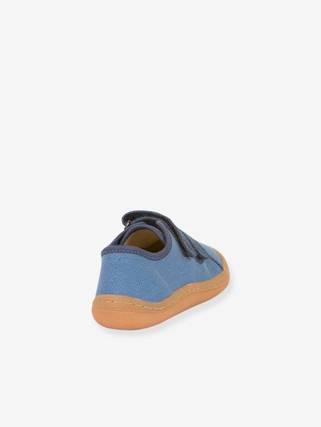 BAREFOOT CANVAS Trainers for Boys, FRODDO anthracite+blue+rose 