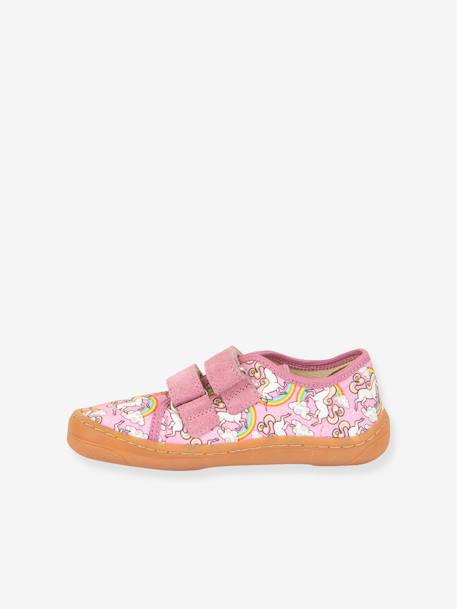 BAREFOOT CANVAS Trainers for Boys, FRODDO anthracite+rose 