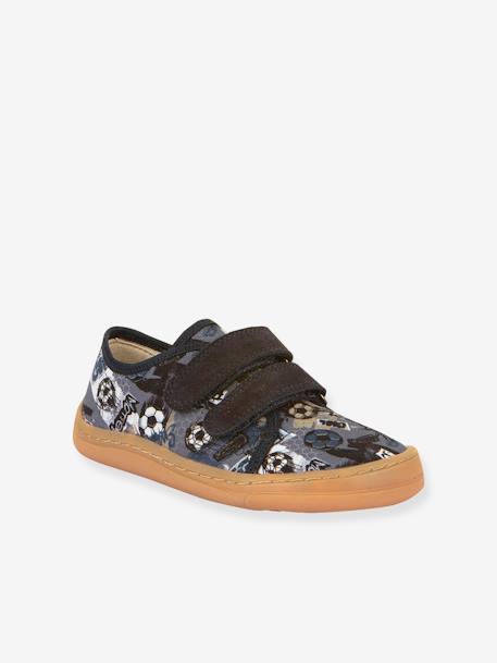 BAREFOOT CANVAS Trainers for Boys, FRODDO anthracite+rose 