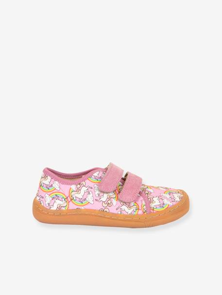 BAREFOOT CANVAS Trainers for Boys, FRODDO anthracite+rose 