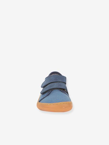 BAREFOOT CANVAS Trainers for Boys, FRODDO anthracite+blue+rose 