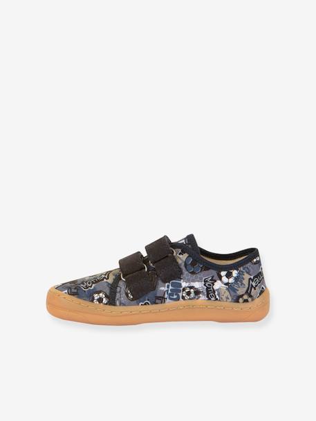 BAREFOOT CANVAS Trainers for Boys, FRODDO anthracite+rose 