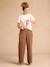 Wide-Leg Leopard Print Trousers in Cotton Gauze for Maternity, ENVIE DE FRAISE beige 