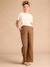 Wide-Leg Leopard Print Trousers in Cotton Gauze for Maternity, ENVIE DE FRAISE beige 