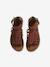 Pair of Leather-Look Gladiator Sandals for Children, Designed for Autonomy brown 