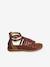 Pair of Leather-Look Gladiator Sandals for Children, Designed for Autonomy brown 