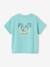 T-Shirt with Large Motif on the Back & Press Stud on Shoulder for Babies turquoise 