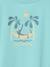 T-Shirt with Large Motif on the Back & Press Stud on Shoulder for Babies turquoise 