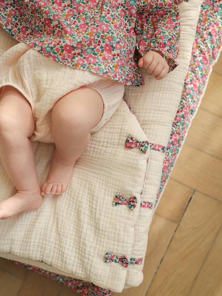 Organic Cotton Gauze Baby Nest, ENVIE DE FRAISE pale pink 