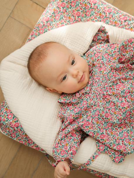 Organic Cotton Gauze Baby Nest, ENVIE DE FRAISE pale pink 