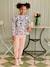 Paperbag trousers for girls with heart pockets rosy 