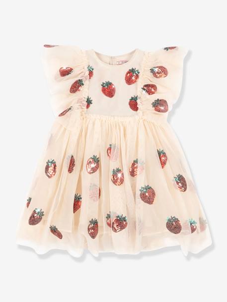 Yvonne Sequin & Frill Dress, KONGES SLOJD rose 