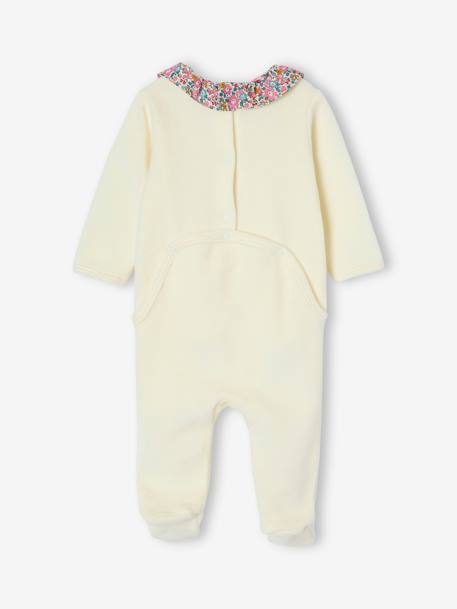 Velour & Liberty Fabric Pyjamas, ENVIE DE FRAISE ecru 