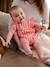 Sleeveless gingham sleepsuit raspberry pink 