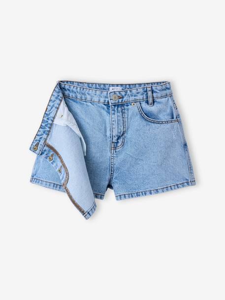 Asymmetrical Denim Skirt for Girls, JONEN light blue 