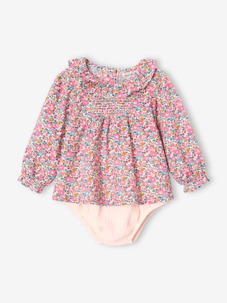 2-Piece Set for Newborns: Liberty Blouse & Bloomers, ENVIE DE FRAISE ecru 