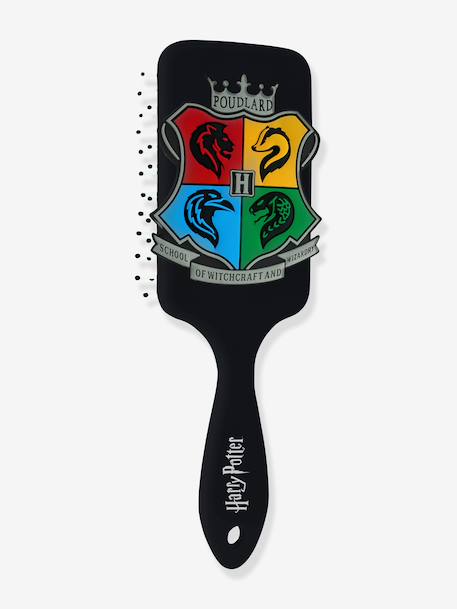 Hairbrush with 3D Silicone Appliqué of the 4 HARRY POTTER® Houses black 