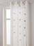 Semi-Sheer Curtain with Eyelets & Starry Garlands Green+White 
