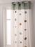 Semi-Sheer Curtain with Eyelets & Animals Print, Green Forest sage green 