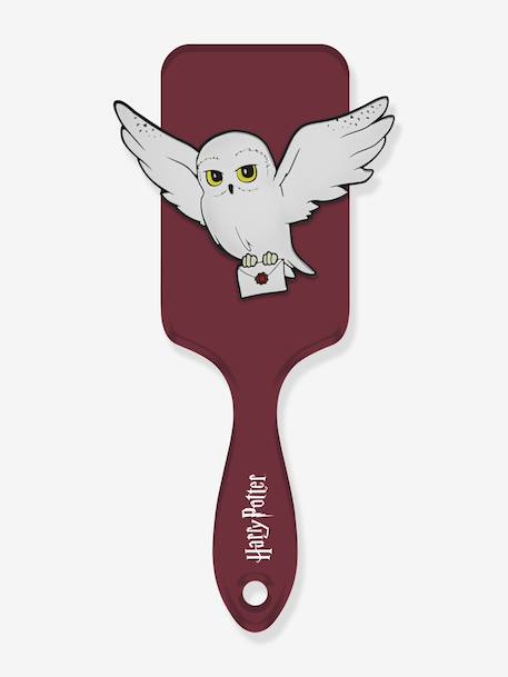 HARRY POTTER Hairbrush with Hedwig 3D Silicone Appliqué bordeaux red 