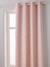 Blackout Curtain with Eyelets & Glow-in-the-Dark Rainbow Print Light Pink 
